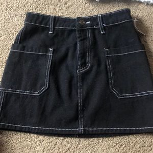 black jean skirt